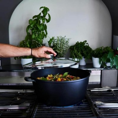 Baumalu Gryde Med Låg Baumalu Sort 13,4 L 36 cm 38 x 19 x 38 cm Ø 36 cm