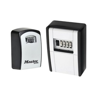 BigBuy Domotics Nøgleskab Master Lock 5401EURD Metal Sort/Grå 8 x 3 x 12 cm