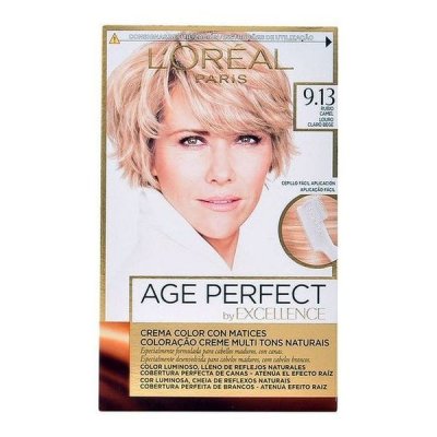 Permanent Anti-Age Farve Excellence Age Perfect L'Oreal Make Up Excellence Age Perfect Nº 9.0-rubio muy claro Nº 8.0-rubio claro