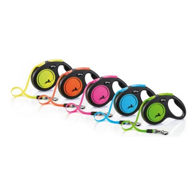 Hundebly Flexi NEW NEON 5 m orange Størrelse M