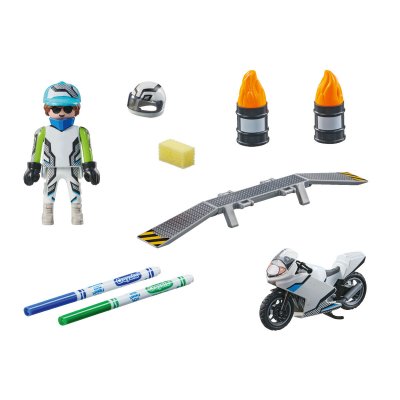 Playmobil Playset Playmobil Color Motorcykel 18 Dele