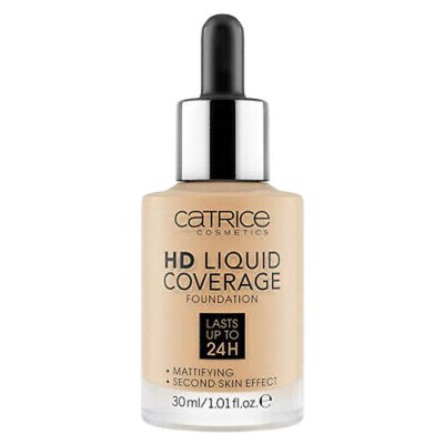 Flydende makeup foundation Catrice HD Liquid Coverage Nº 032 Nude beige Nº 032-Nude Beige 30 ml