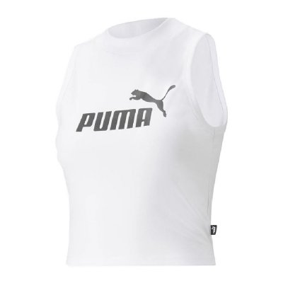 Sports Top til damer Puma Essentials High Neck Hvid (Størrelse: M)