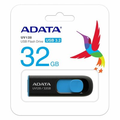 Adata USB-stik Adata AUV128-32G-RBE 32 GB Blå Sort/Blå