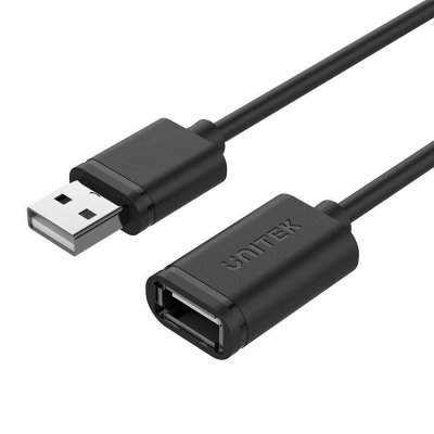 USB-kabel Unitek Y-C450GBK Han-stik/Hun-stik Sort 2 m