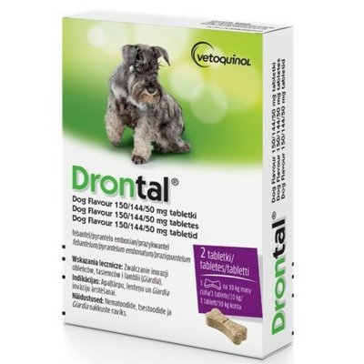 Kosttilskud Vetoquinol Drontal Dog Flavour 50 g