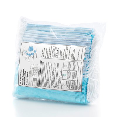 BigBuy Wellness Engangsmasker med 3 lag NS (50 stk)