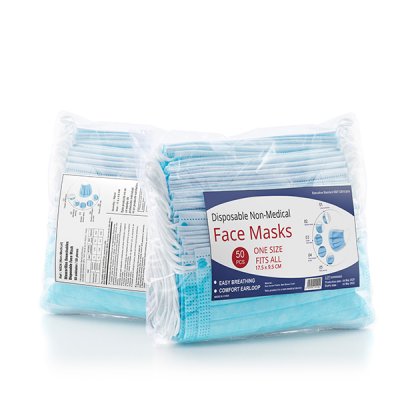 BigBuy Wellness Engangsmasker med 3 lag NS (50 stk)