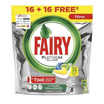 Fairy Opvaskemaskine tabletter Fairy All in 1 Platinum Frisk (24 enheder)