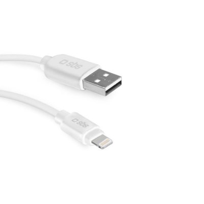 USB til Lightning-kabel SBS TECABLEUSBIP52W Hvid (2 m)