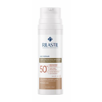 Rilastil Solbeskyttelse med farve Rilastil Age Repair Spf 50+ 50 ml Anti-Age