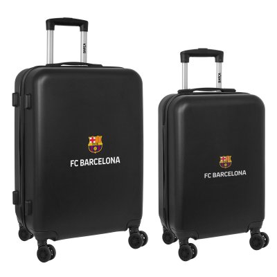F. C. Barcelona Kuffert-sæt F.C. Barcelona + mediano 24 Trolley Sort 40 x 63 x 26 cm (2 Dele)