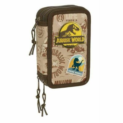 Jurassic World Tredobbelt Penalhus Jurassic World Sand 12,5 x 19,5 x 5,5 cm 37 Dele