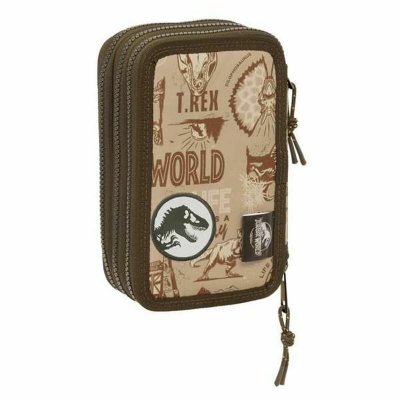 Jurassic World Tredobbelt Penalhus Jurassic World Sand 12,5 x 19,5 x 5,5 cm 37 Dele