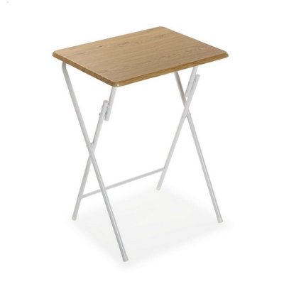 Sammenklappeligt bord Glaseret Brun Metal Træ MDF (37,5 x 65,5 x 47,5 cm)