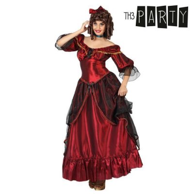 Kostume til voksne Sydlig dame Rød (Storlek: XS/S)