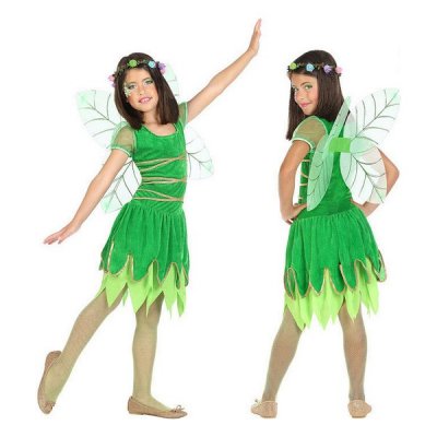 Kostume til børn Grøn Forårsfe Fantasi (2 Dele) (2 pcs)