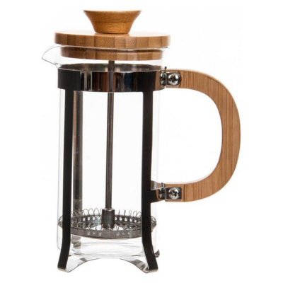 Kaffekande med stempel DKD Home Decor Stål 350 ml Borosilikatglas