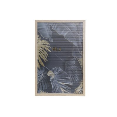 Vægdekoration DKD Home Decor 30 x 1,5 x 45 cm Natur Grå Tropisk (2 enheder)