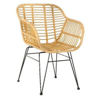 Vrtni stol DKD Home Decor Metal Spanskrør (57 x 62 x 81 cm)