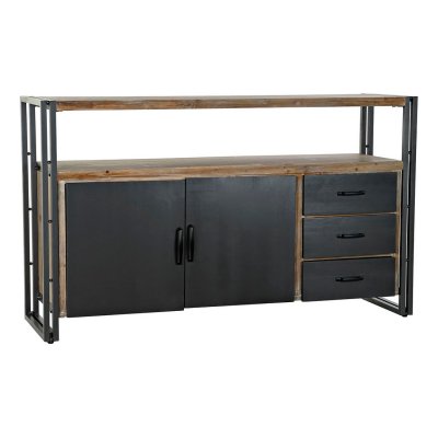 møbler DKD Home Decor Sort Metal Gran (145 x 40 x 86 cm)