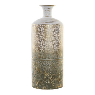 Vase DKD Home Decor Gylden Metal Tropisk (23 x 23 x 60 cm)