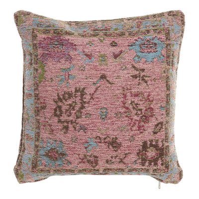 Pude DKD Home Decor Grøn Pink Bomuld Polyester (45 x 12 x 45 cm)