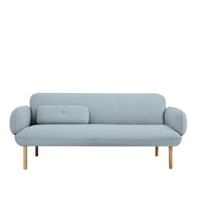 Sofa DKD Home Decor Metal Polyester Himmelblå (200 x 85 x 80 cm)