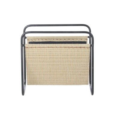 DKD Home Decor Tidsskriftholder DKD Home Decor 39 x 26 x 36 cm Natur Sort Metal