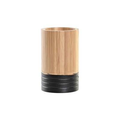 DKD Home Decor Tandbørsteholder DKD Home Decor Bambus 7 x 7 x 11 cm