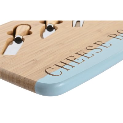 DKD Home Decor Ostebræt DKD Home Decor Bambus Rustfrit stål 33,5 x 24 x 2 cm (3 enheder)