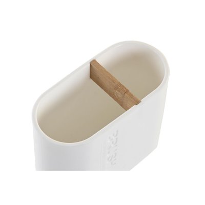 DKD Home Decor Tandbørsteholder DKD Home Decor Hvid Natur Bambus polypropylen 11,5 x 5,5 x 10,5 cm (12 enheder)