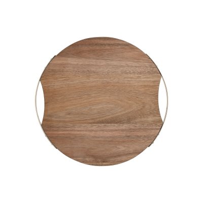 Home ESPRIT Skærebræt Home ESPRIT Gylden Natur Metal Akacie 32,3 x 31,3 x 1,4 cm