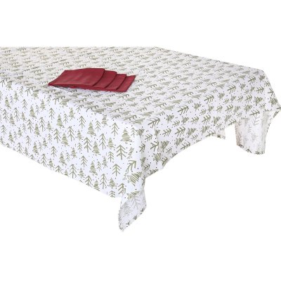 Pletafvisende dug af syntetisk harpiks Home ESPRIT Hvid Grøn Beige (5 Dele)