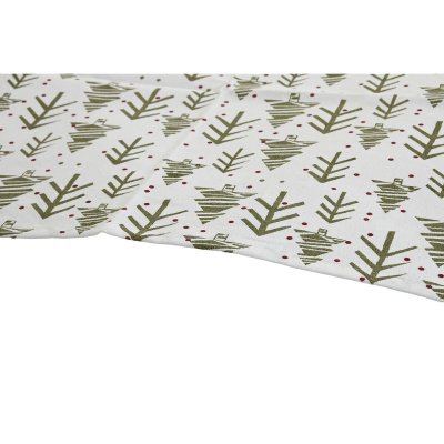 Bordløber Home ESPRIT Hvid Grøn Beige 50 x 150 x 0,2 cm