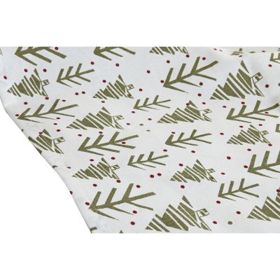 Bordløber Home ESPRIT Hvid Grøn Beige 50 x 150 x 0,2 cm