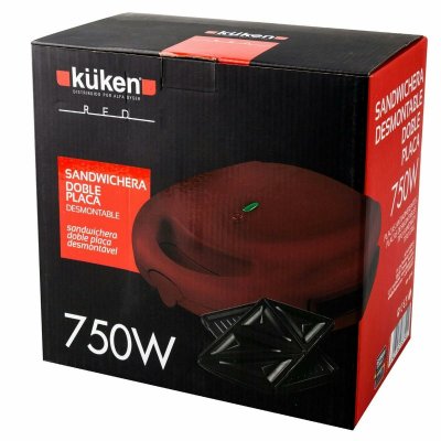 Küken Sandwich Maker Küken 33790 Rød 750 W