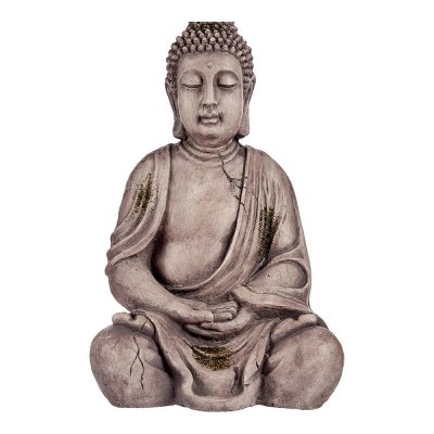 Decorative Figure for Garden Buddha Grå Polyesterharpisk (25 x 50,5 x 32,5 cm)
