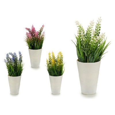 Urtepotte Dekorativ plante Lilla Pink Hvid Gul Plastik 10 x 22 x 10 cm