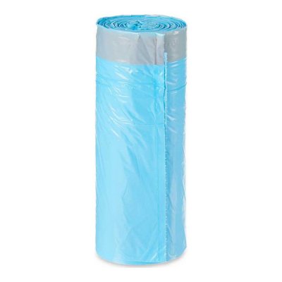 Affaldsposer Selvlukkende Rent tøj Blå Polyetylen 30 L