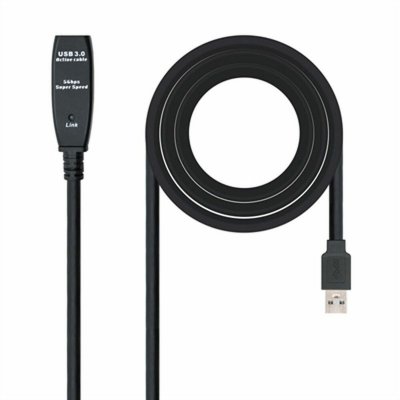 USB forlængerkabel TooQ 10.01.0311 Sort 5 m