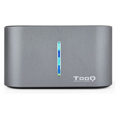 Dual dock-station TooQ TQDS-805G 2.5"-3.5" HDD/SSD SATA USB 3.0 Grå