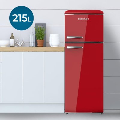 Cecotec kombineret køleskab retro 215 L rød 2 døre Bolero CoolMarket 2D E