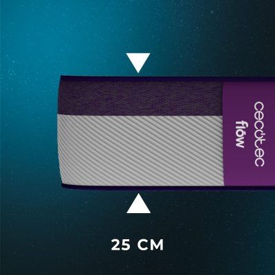 Cecotec Flow PureVital 3900 viskoelastisk madras 135x190 cm høj fasthed 25 cm