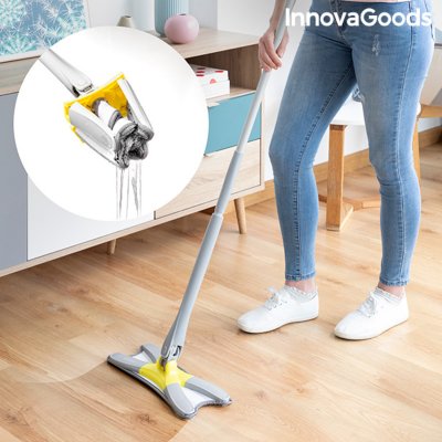 InnovaGoods Mikrofiber gulvmoppe med automatisk vridefunktion type X Twop InnovaGoods
