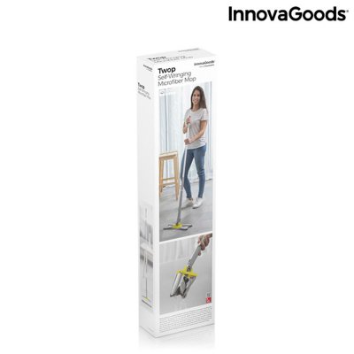 InnovaGoods Mikrofiber gulvmoppe med automatisk vridefunktion type X Twop InnovaGoods