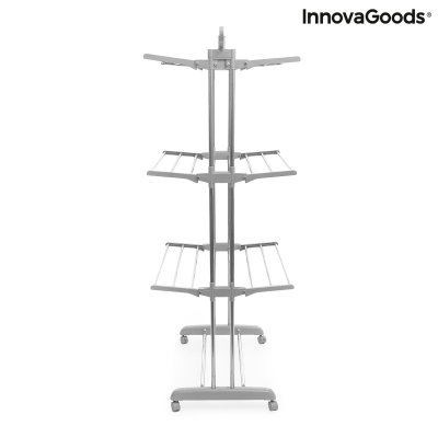InnovaGoods Foldbart lodret tørrestativ med hjul Folver InnovaGoods 24 Stænger