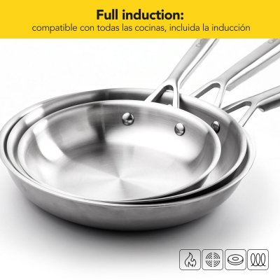 Castey Stegepande Castey E-S26 Grå Rustfrit stål Ø 26 cm