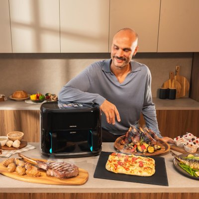 Cecotec Airfryer Grill Cecofry&Grill Smokin'Prime 11000 2800W 10L Rustfrit Stål Sort