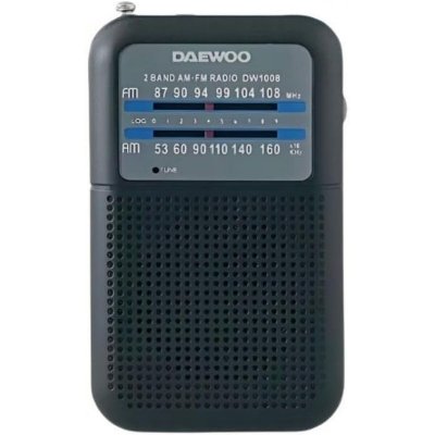 Daewoo Transistorradio Daewoo DW1008GR Sort Retro